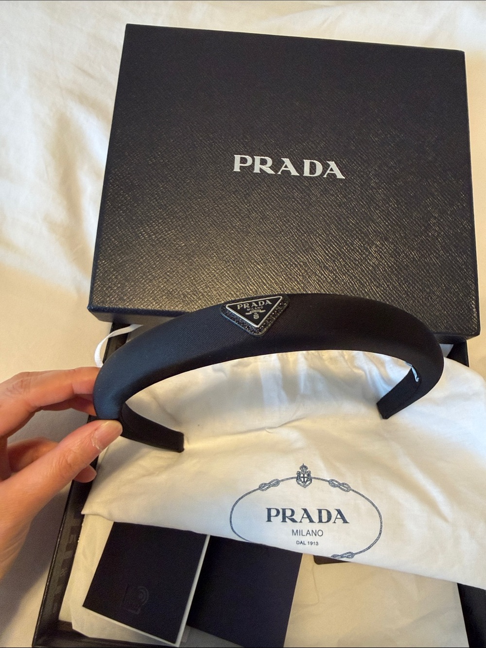 Prada Re-Nylon brand-plaque recycled-polyamide headband